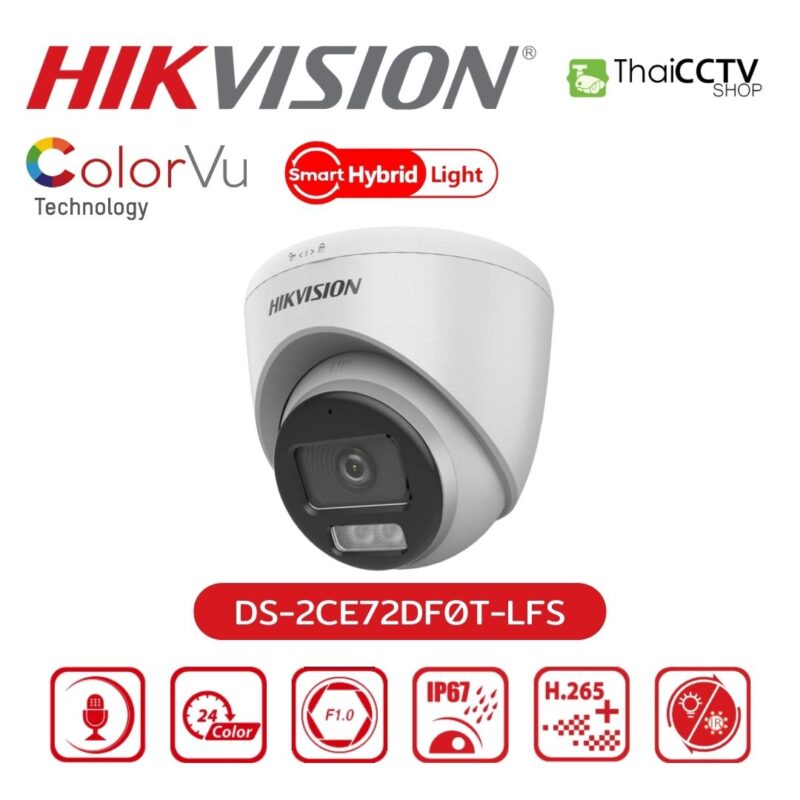 Ds Ce Df T Lfs Hikvision Colorvu With Smart Hybrid Light